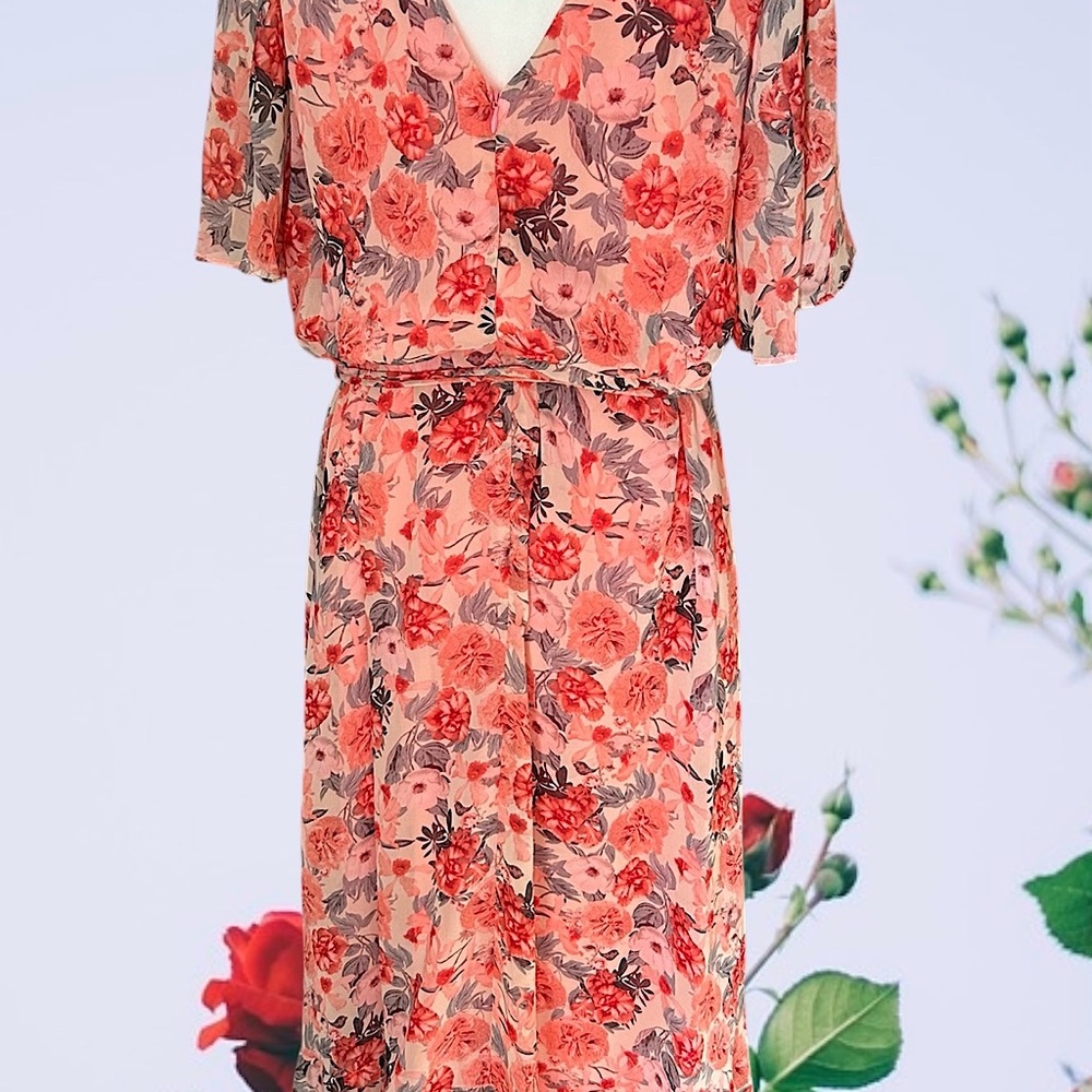 TAYLOR Beautiful Multi-floral Dress for Special Occasions! Size: 16W. $42.
